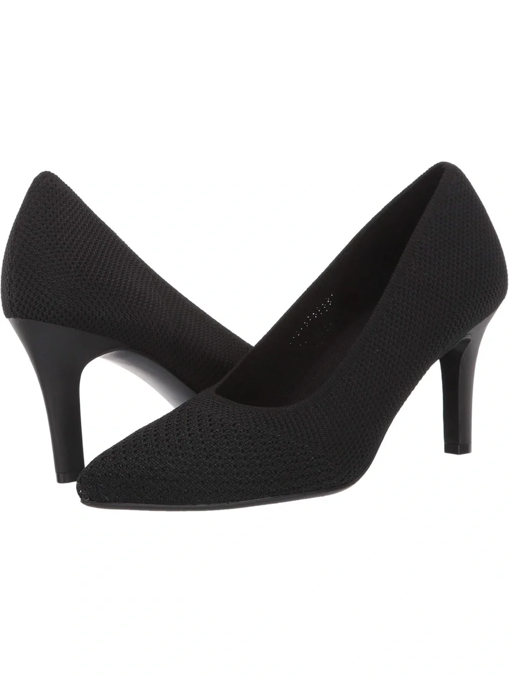 Naturalizer Black Pointed Knit Pump
